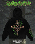 "Survivor" - Oversized ZIP-UP Hoodie