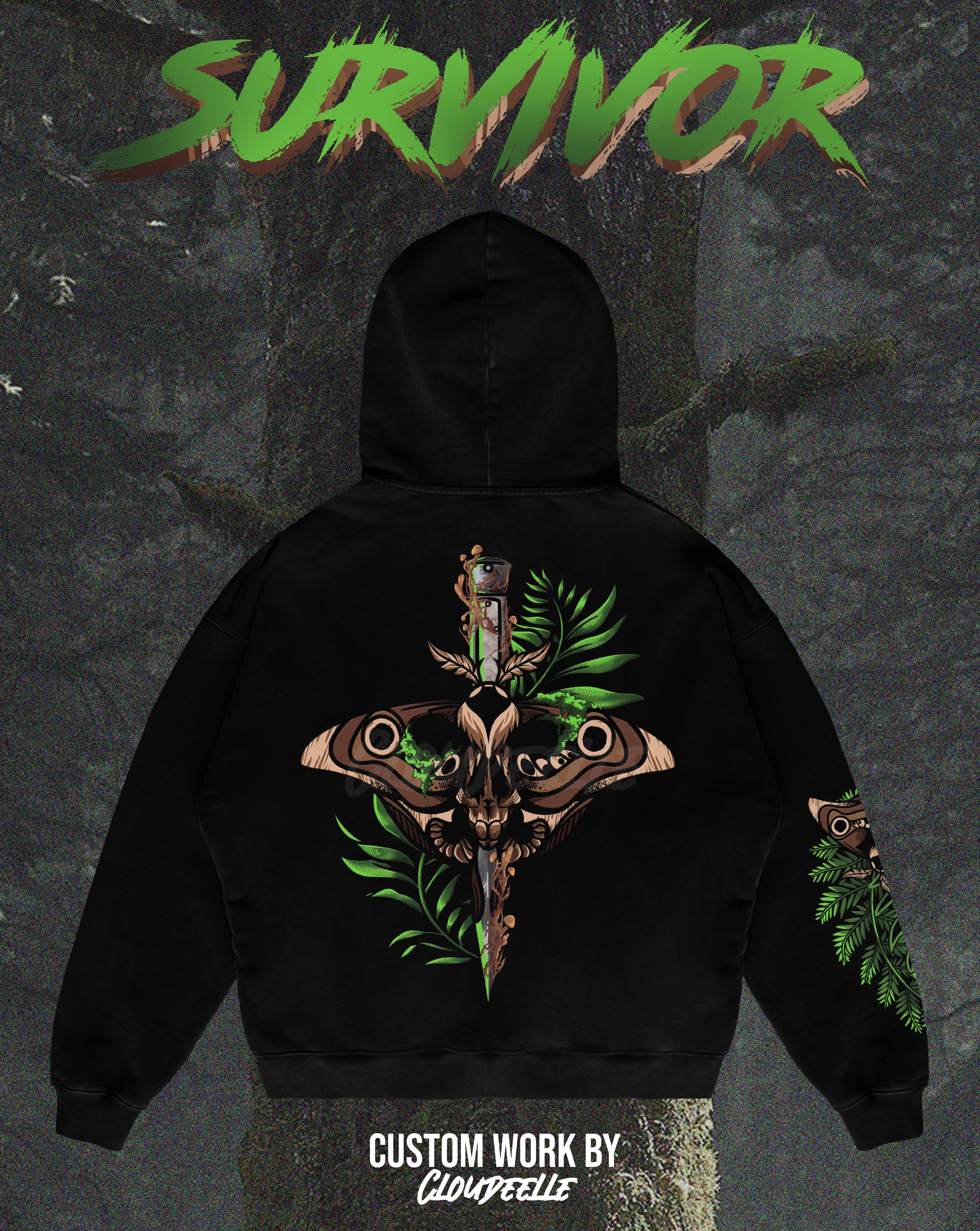 "Survivor" - Oversized ZIP-UP Hoodie