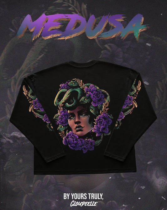 "Medusa" - Oversized Boxy LS Tee