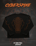 "Cyberspine" - Oversized Boxy LS Tee (Orange Version)