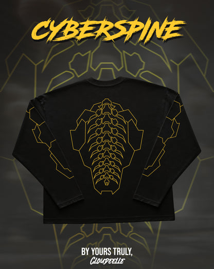 "Cyberspine" - Oversized Boxy LS Tee (Yellow Version)
