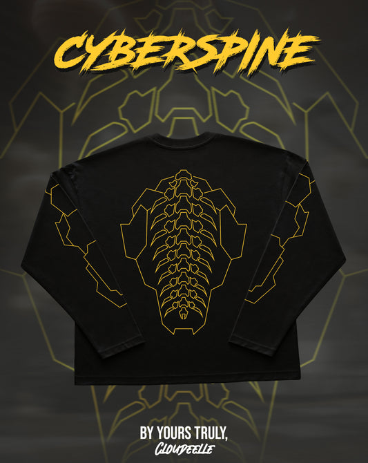 "Cyberspine" - Oversized Boxy LS Tee (Yellow Version)