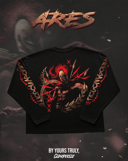 "Ares" - Oversized Boxy LS Tee