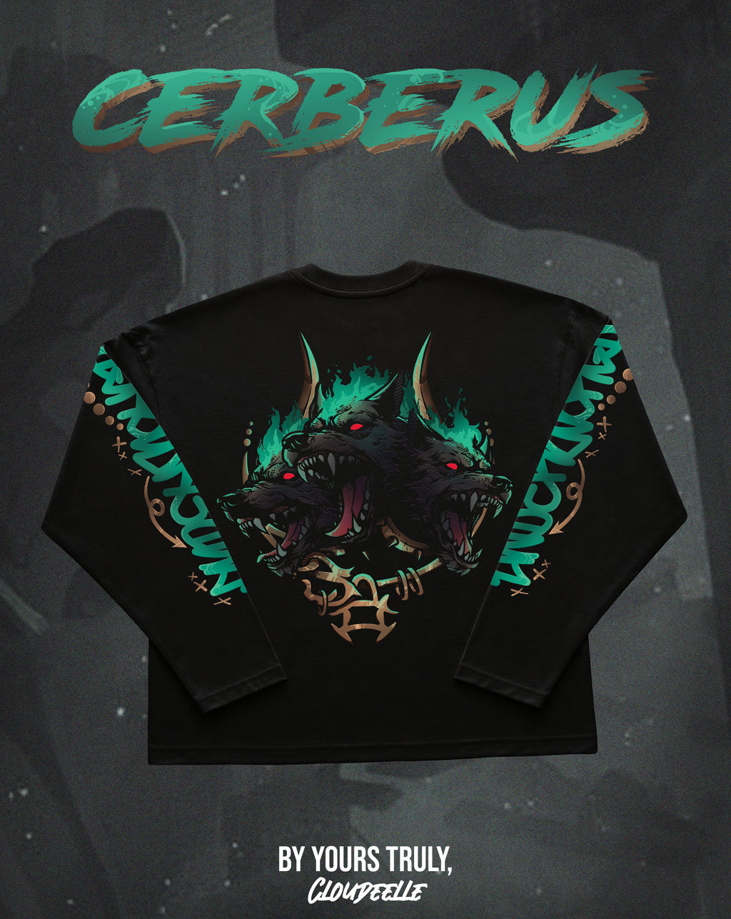 "Hade's Cerberus" - Oversized Boxy LS Tee