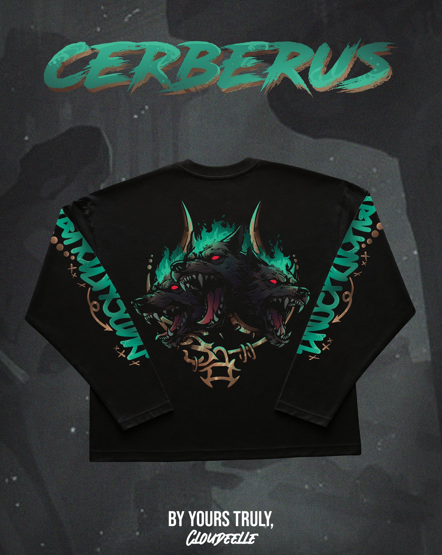 "Hade's Cerberus" - Oversized Boxy LS Tee
