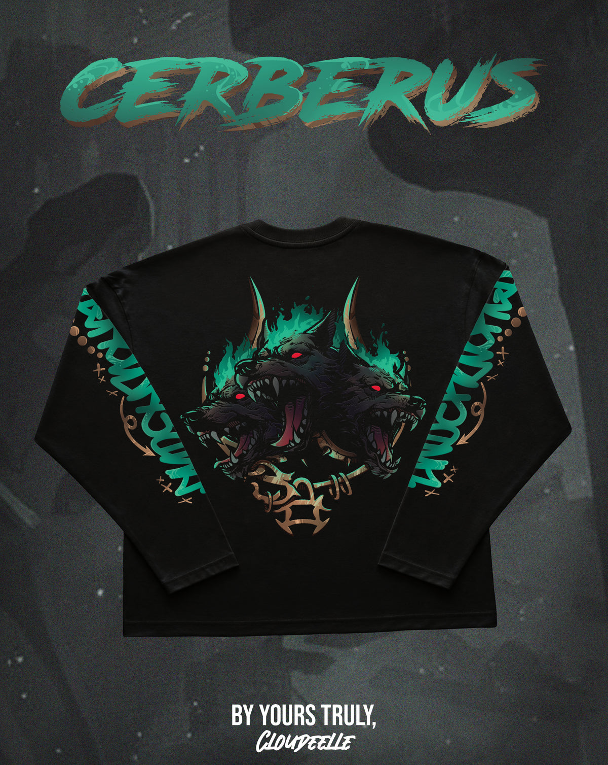 "Hade's Cerberus" - Oversized Boxy LS Tee