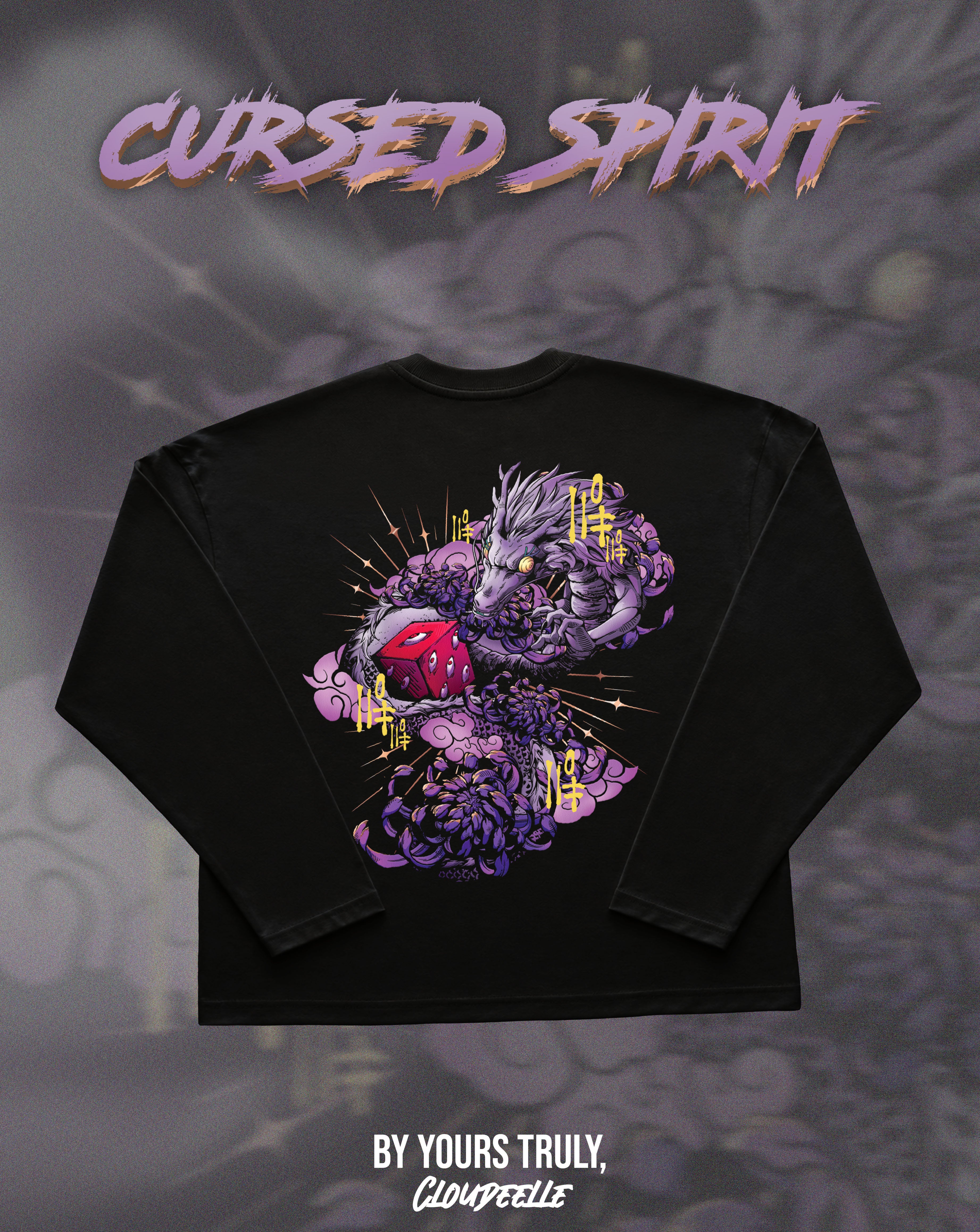 "Cursed Spirit" - Oversized Boxy LS Tee