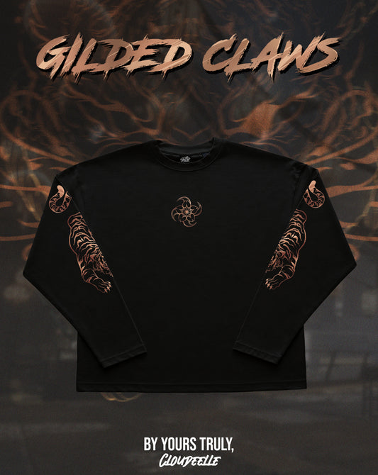 "Gilded Claws" - Oversized Boxy LS Tee