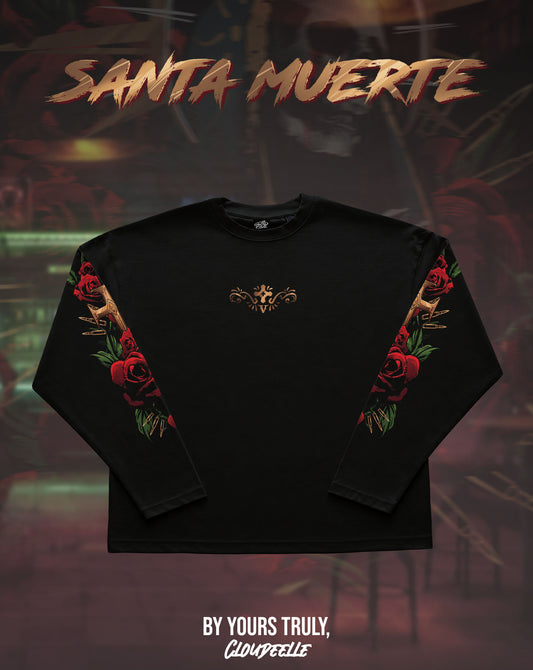 "Santa Muerte" - Oversized Boxy LS Tee