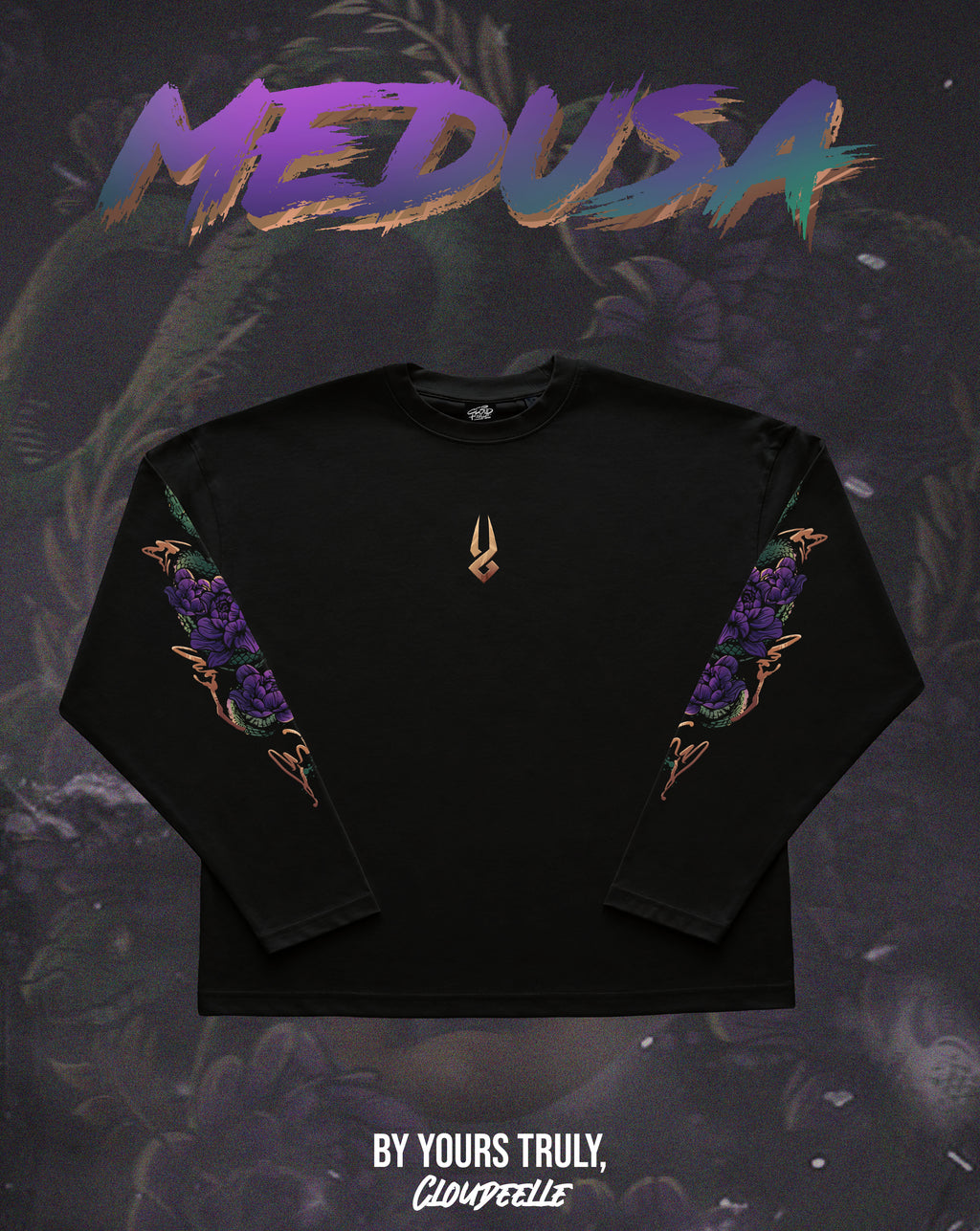 "Medusa" - Oversized Boxy LS Tee