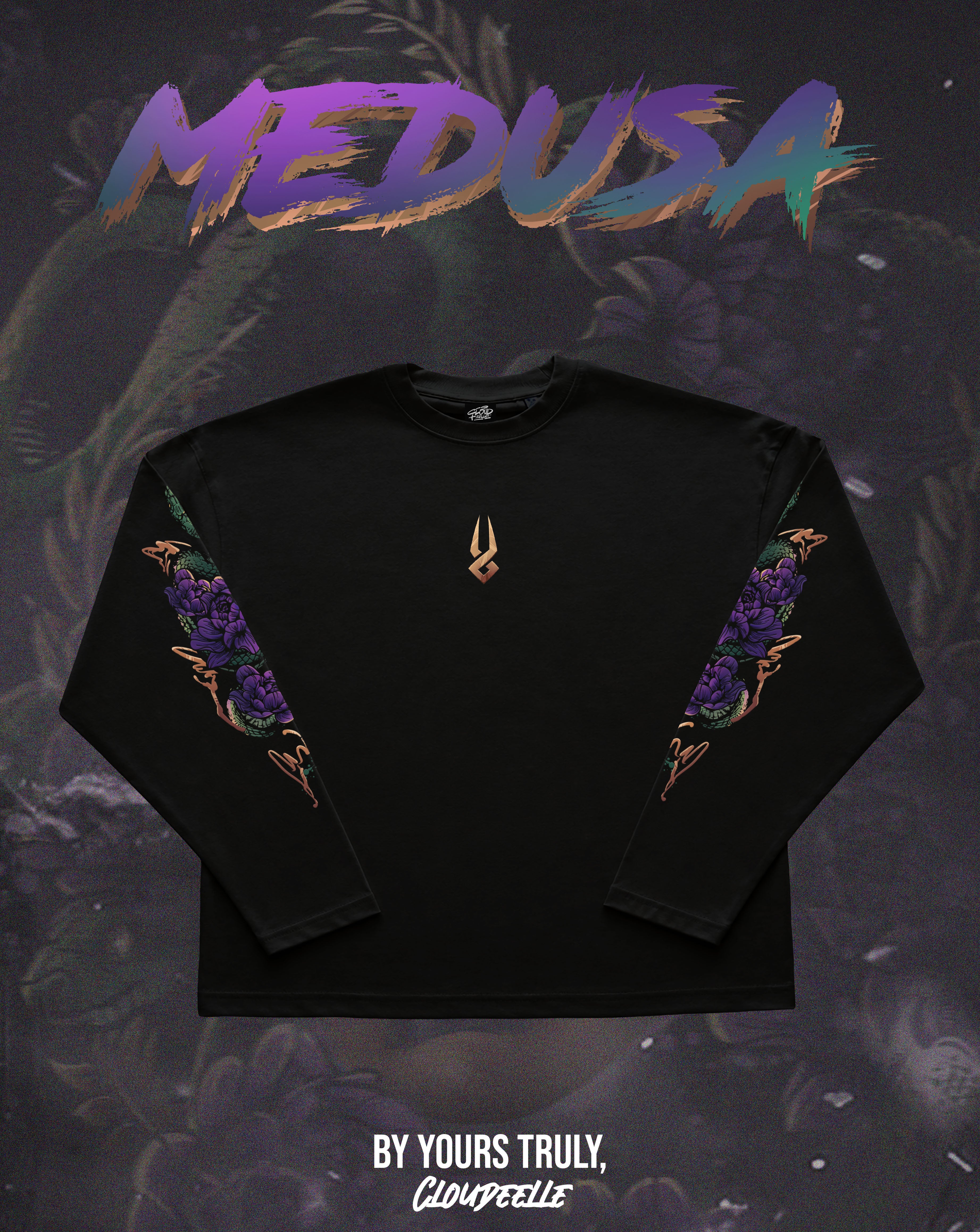 "Medusa" - Oversized Boxy LS Tee
