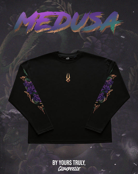 "Medusa" - Oversized Boxy LS Tee