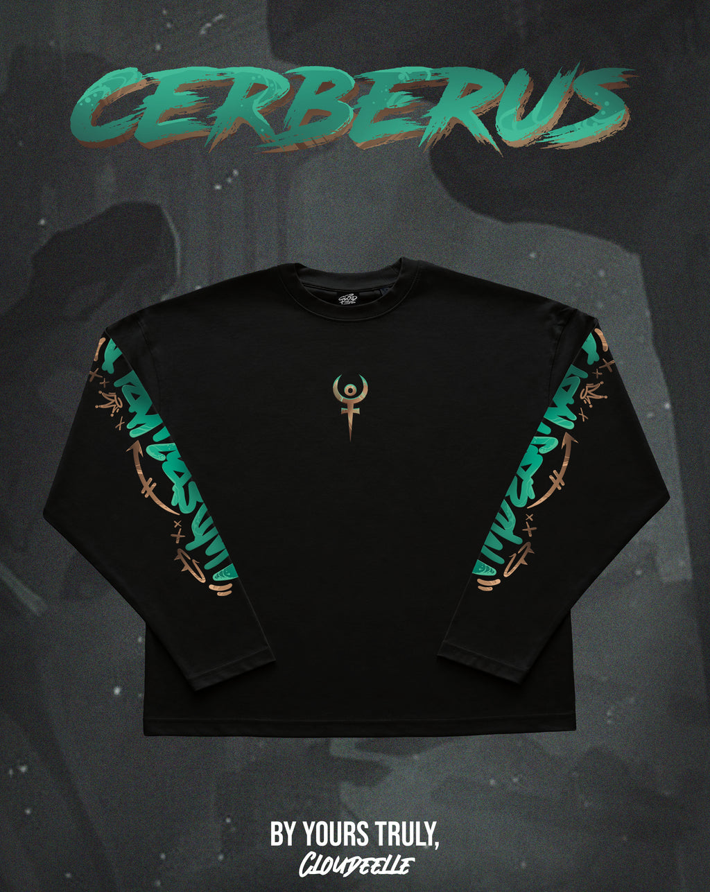 "Hade's Cerberus" - Oversized Boxy LS Tee