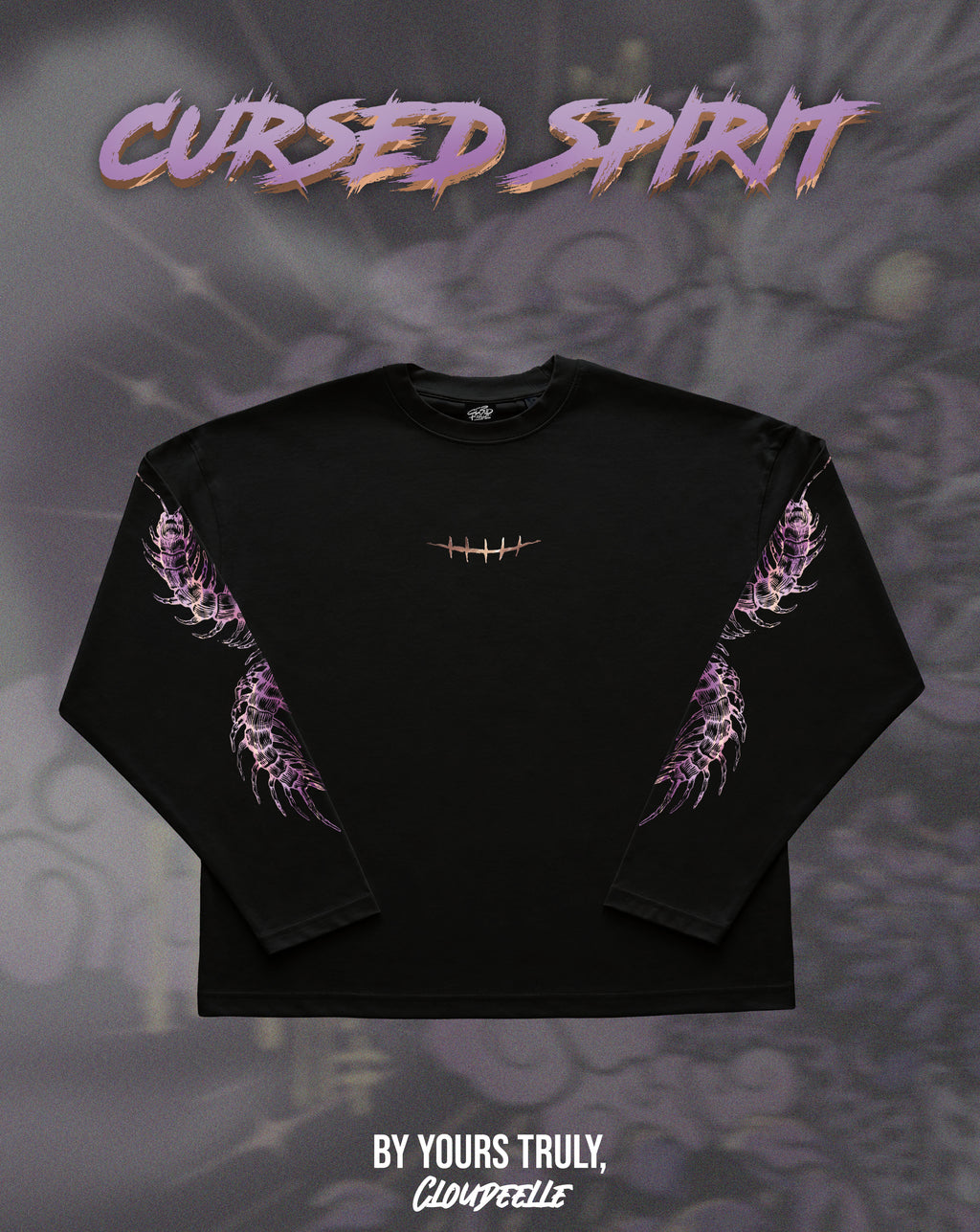 "Cursed Spirit" - Oversized Boxy LS Tee