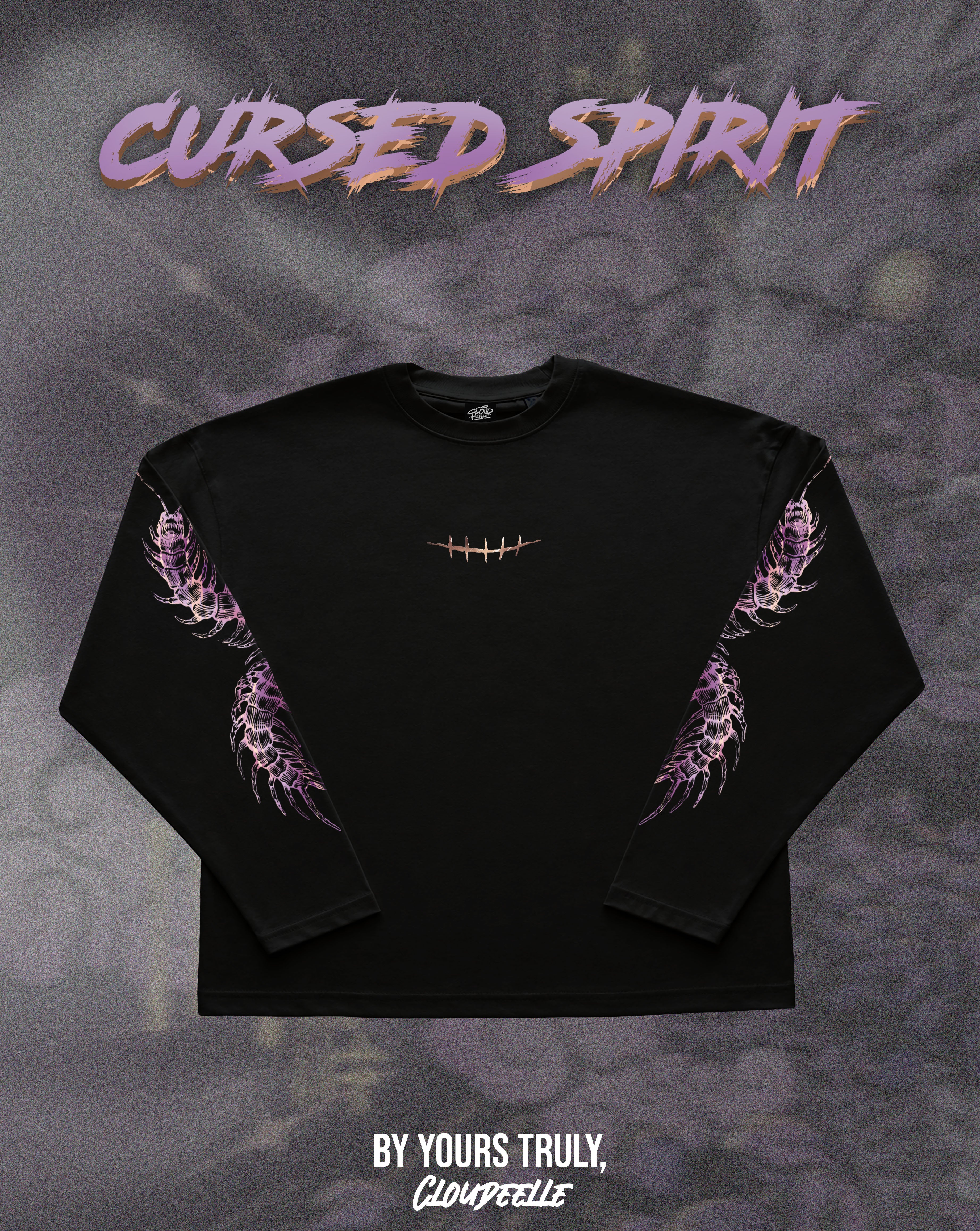 "Cursed Spirit" - Oversized Boxy LS Tee