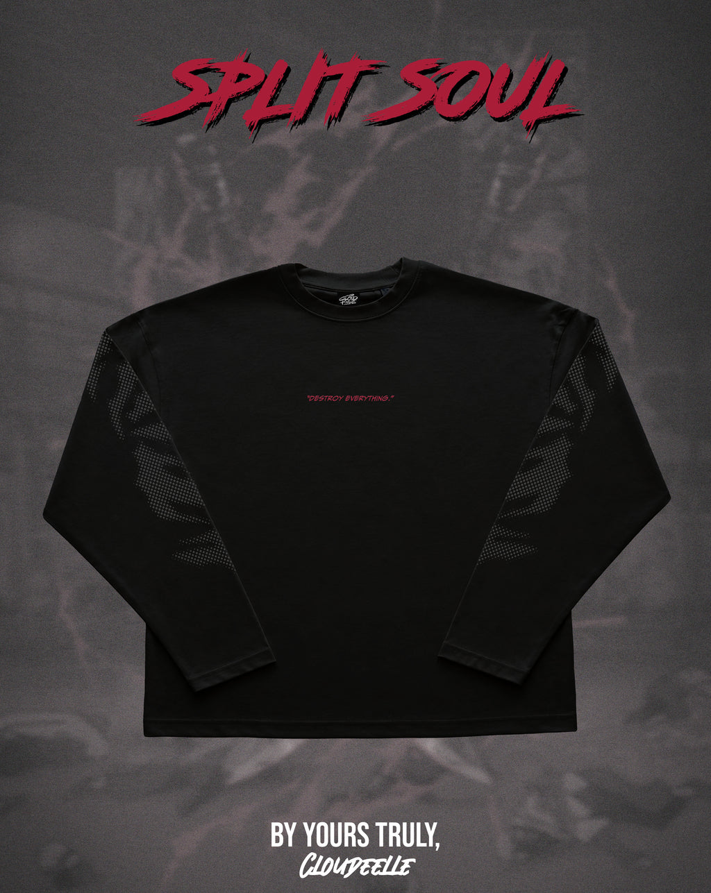 "Split Soul" - Oversized Boxy LS Tee