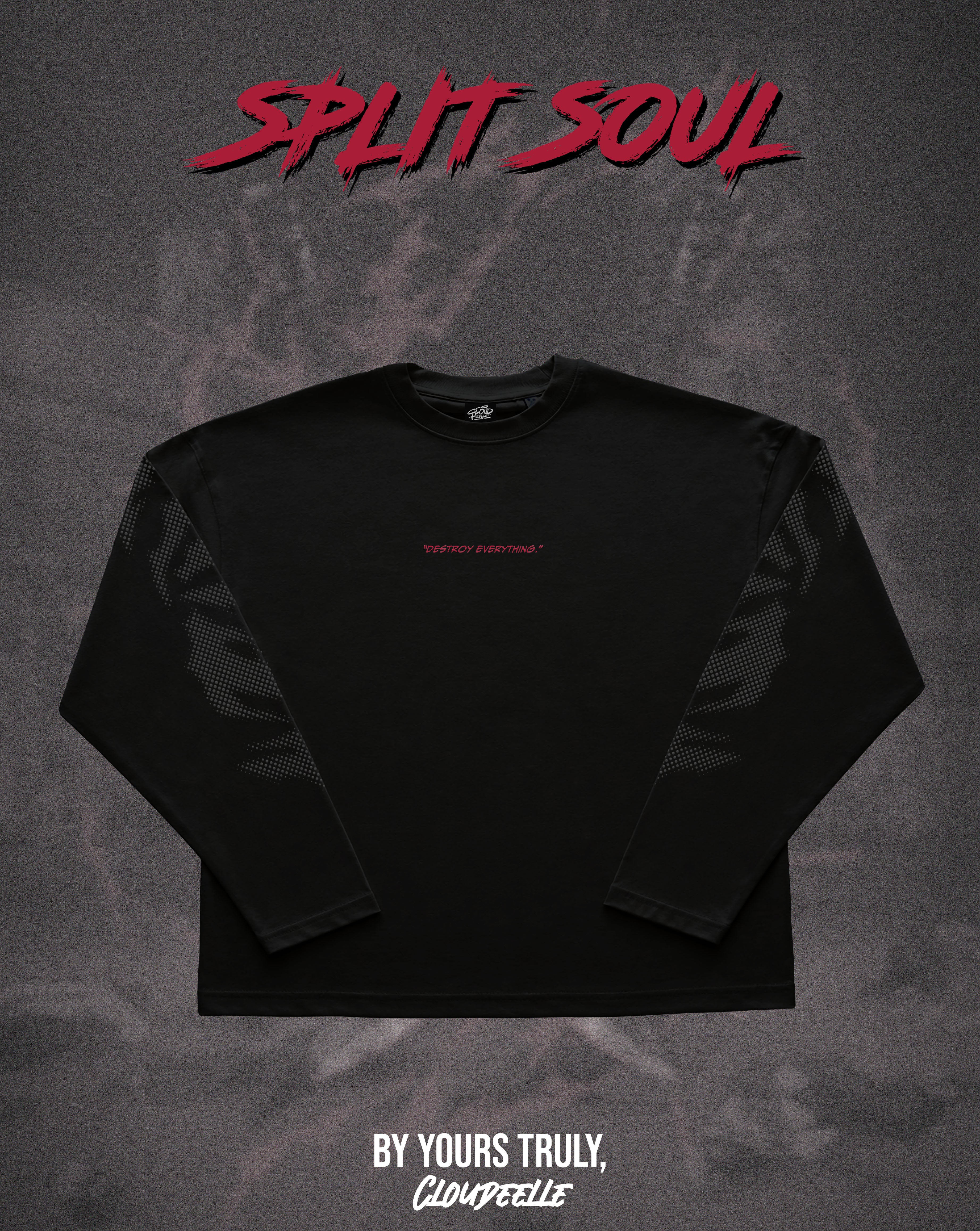 "Split Soul" - Oversized Boxy LS Tee