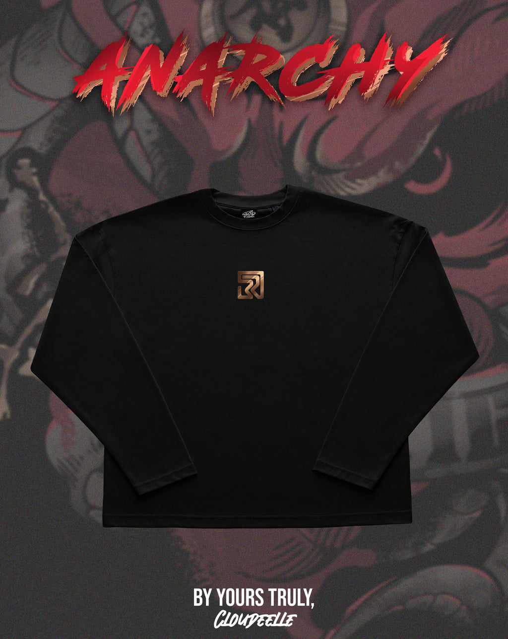 "Anarchy" - Oversized Boxy LS Tee