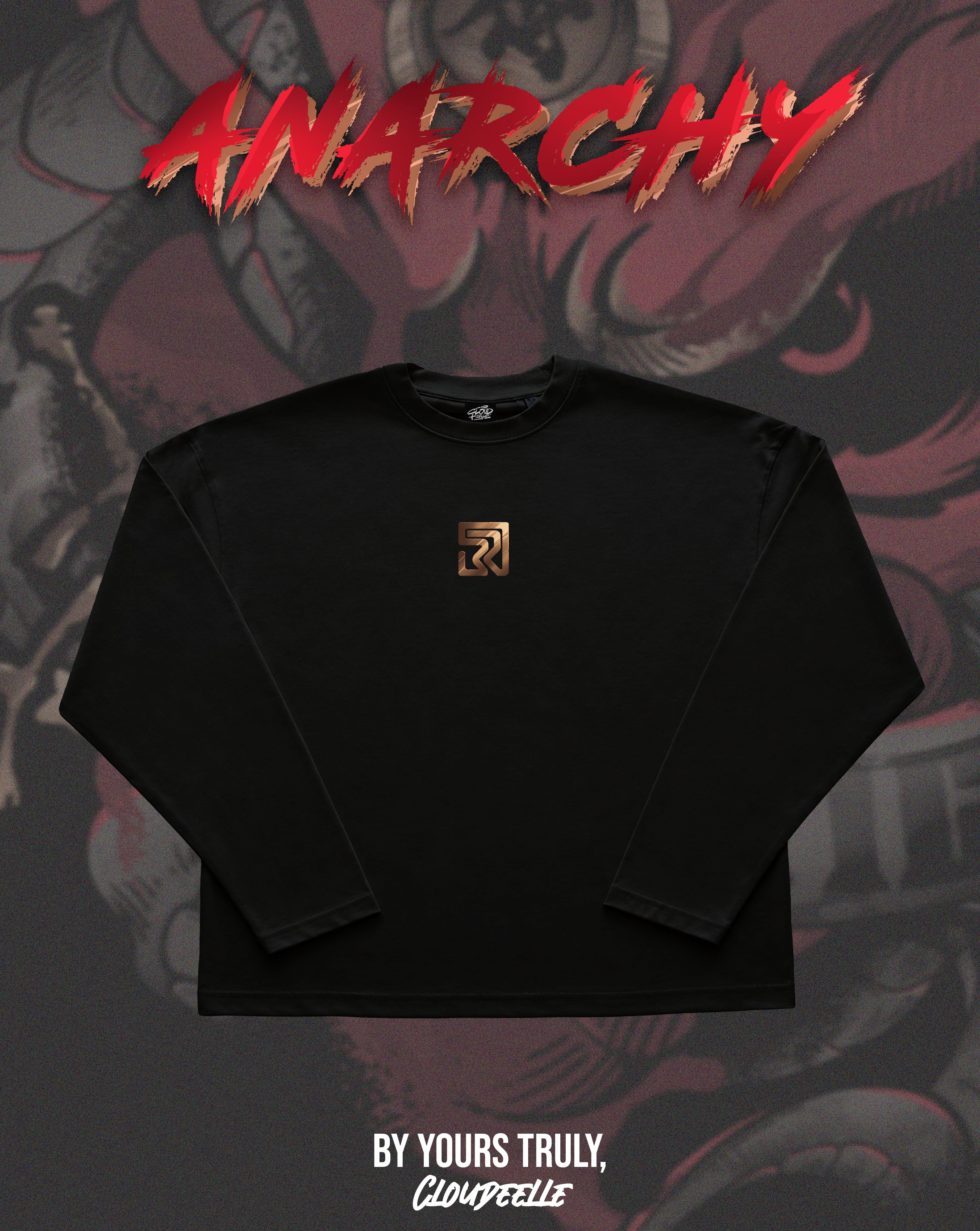 "Anarchy" - Oversized Boxy LS Tee