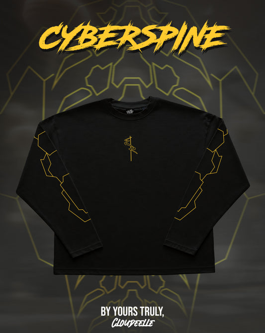 "Cyberspine" - Oversized Boxy LS Tee (Yellow Version)