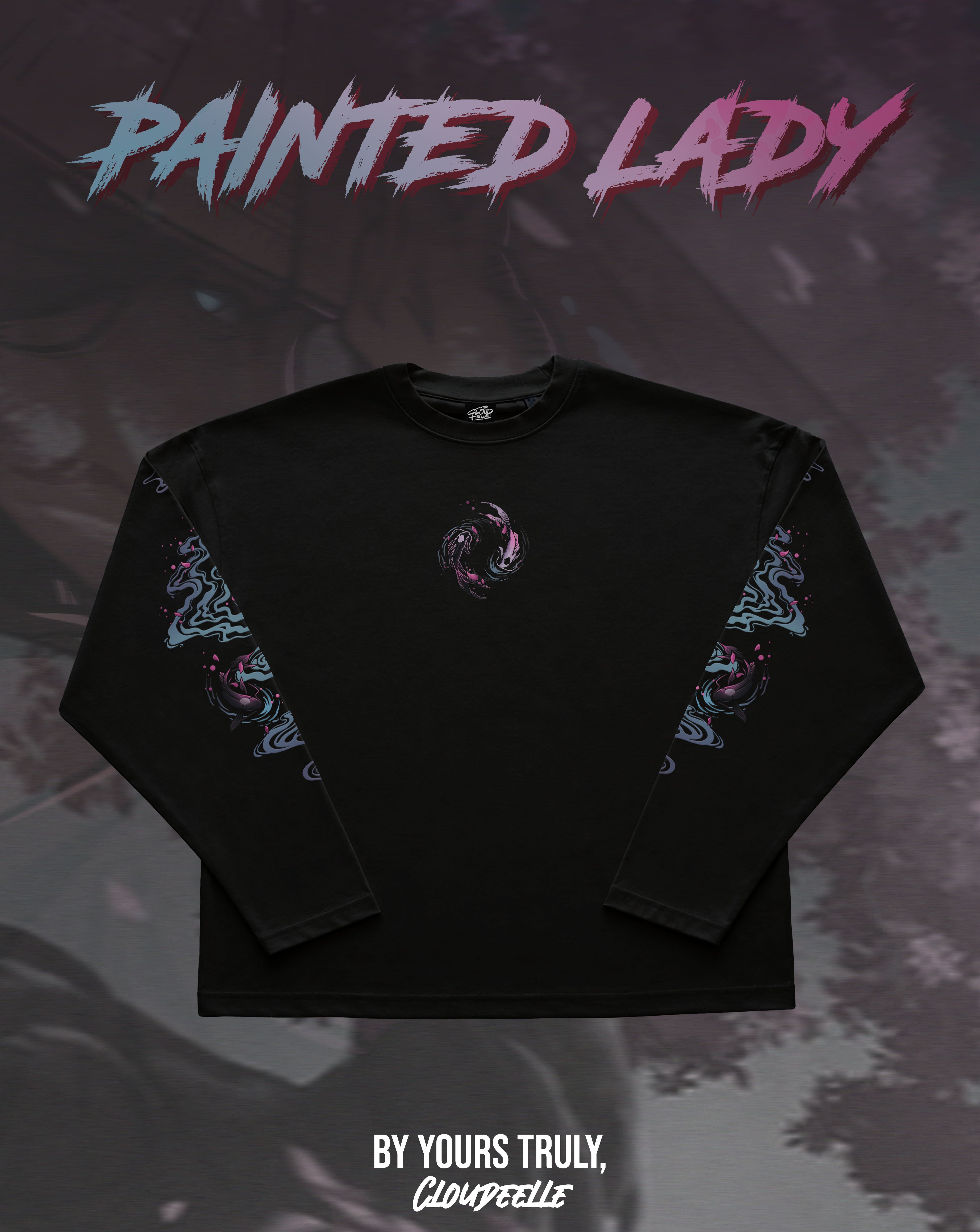 "Painted Lady" - Oversized Boxy LS Tee
