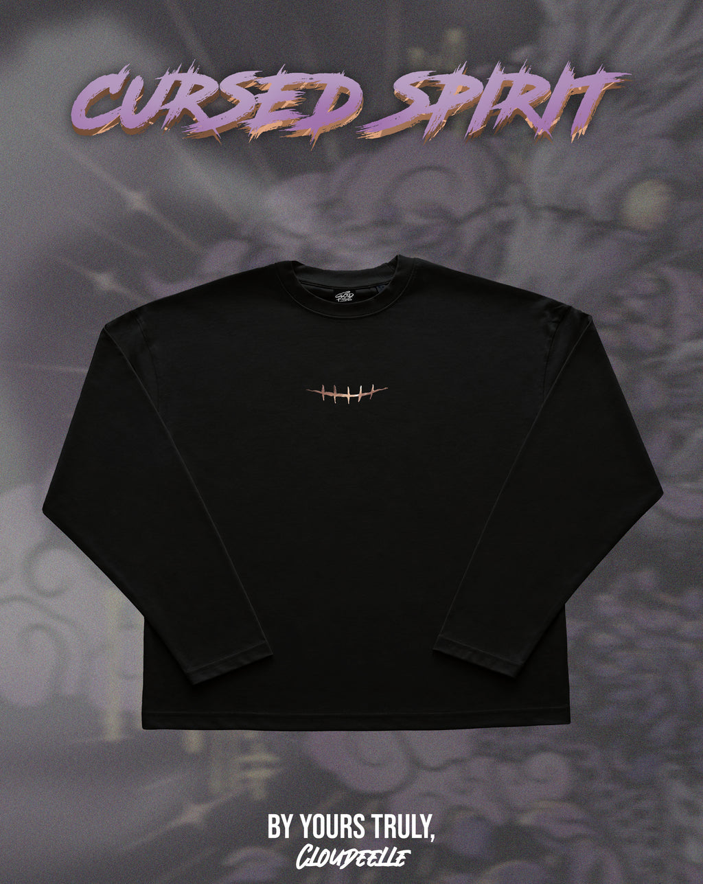 "Cursed Spirit" - Oversized Boxy LS Tee