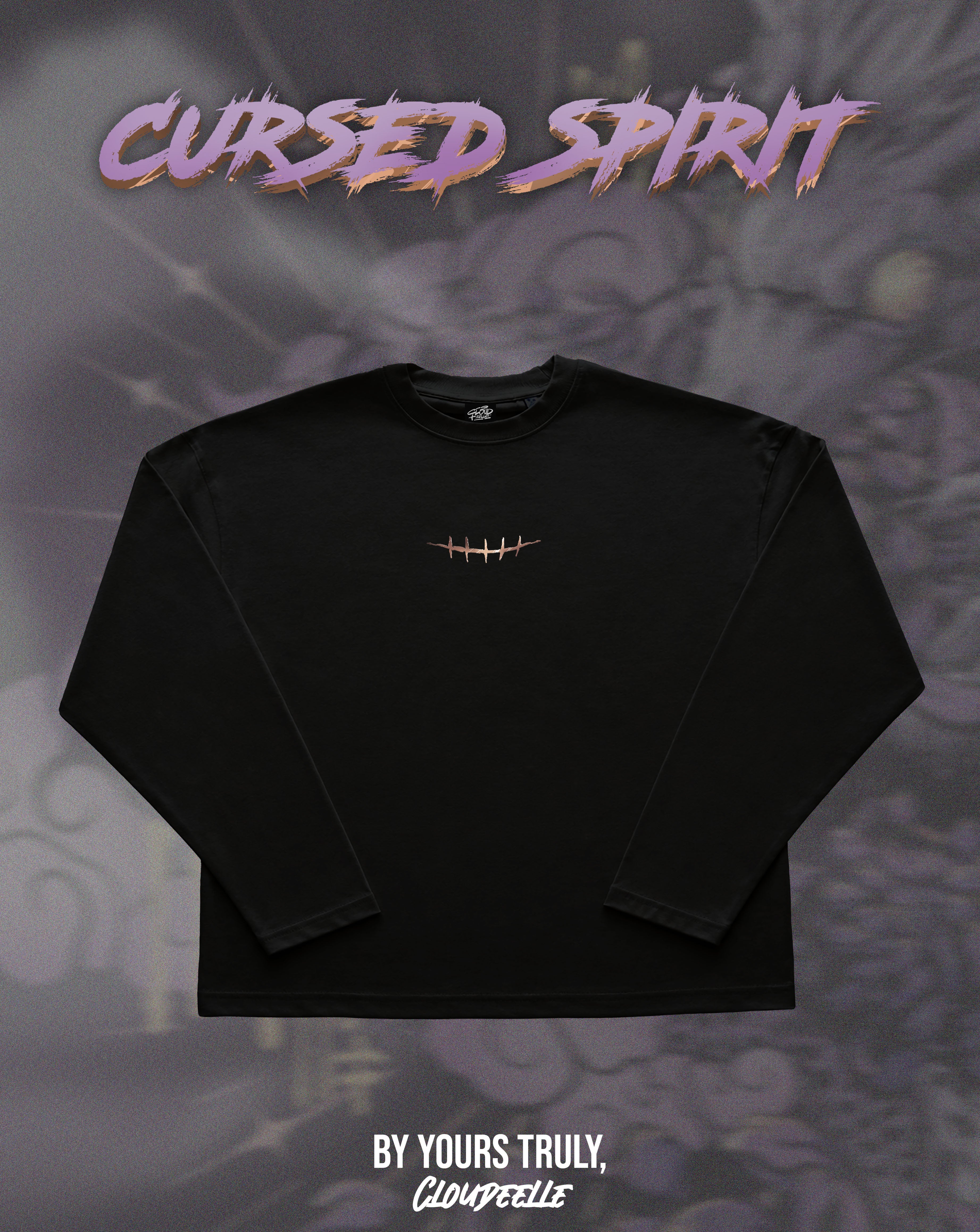 "Cursed Spirit" - Oversized Boxy LS Tee