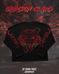 "Crimson Claws" - Oversized Boxy LS Tee