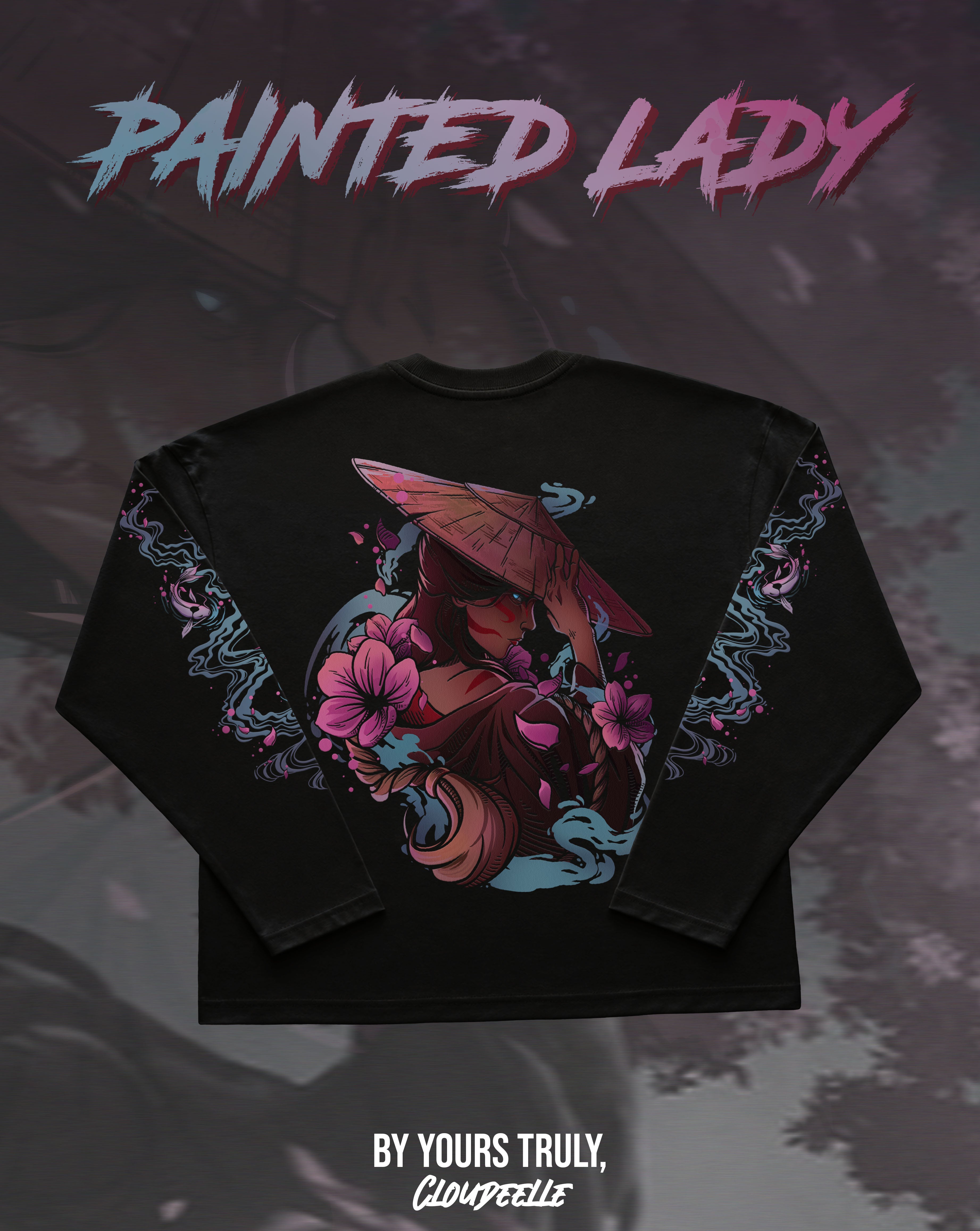 "Painted Lady" - Oversized Boxy LS Tee