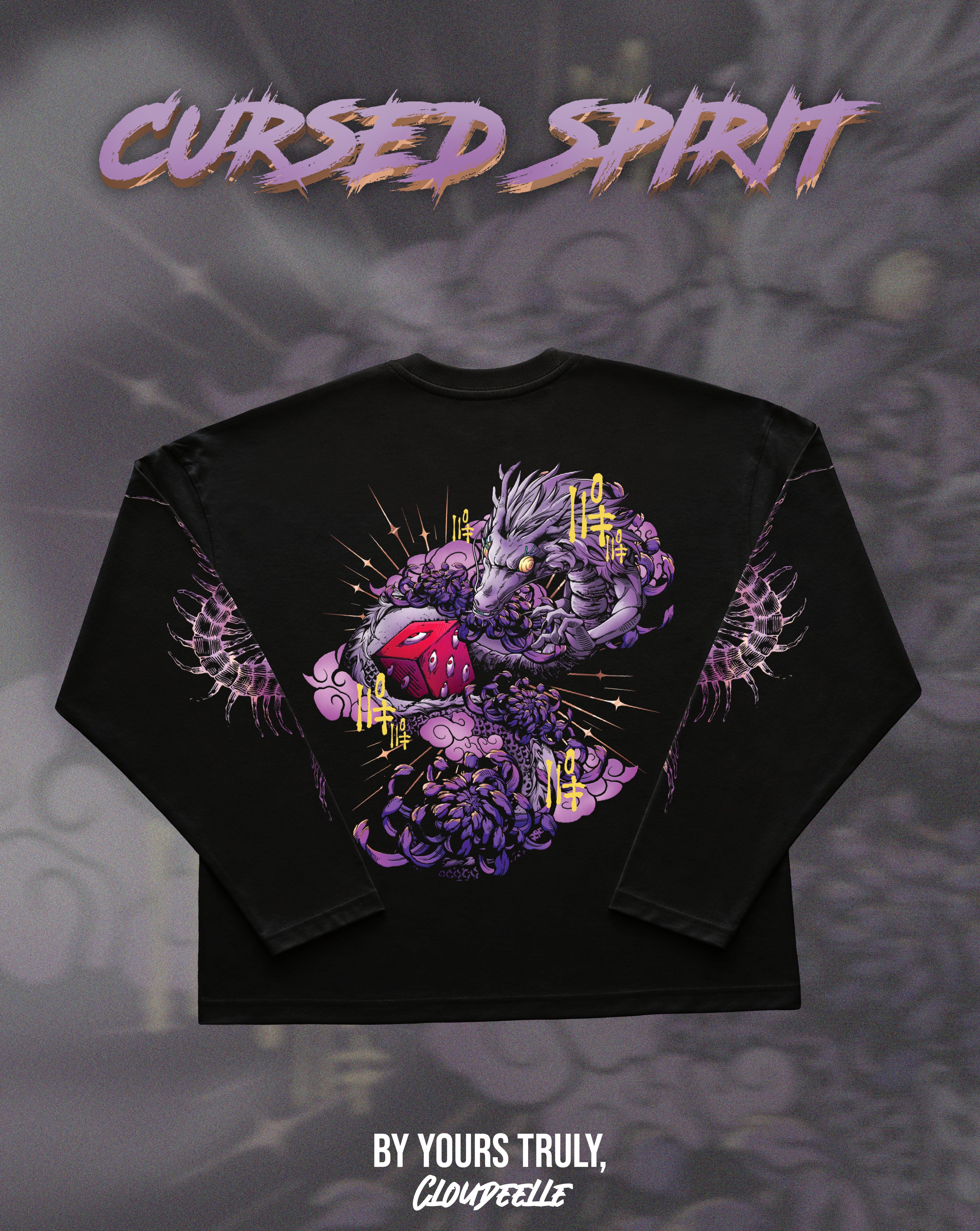 "Cursed Spirit" - Oversized Boxy LS Tee