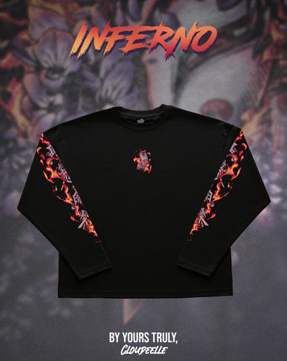 "Inferno" - Oversized Boxy LS Tee