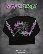 "Neurotoxin" - Oversized Boxy LS Tee (Black Version)