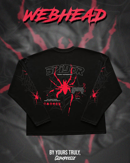 "Webhead" - Oversized Boxy LS Tee