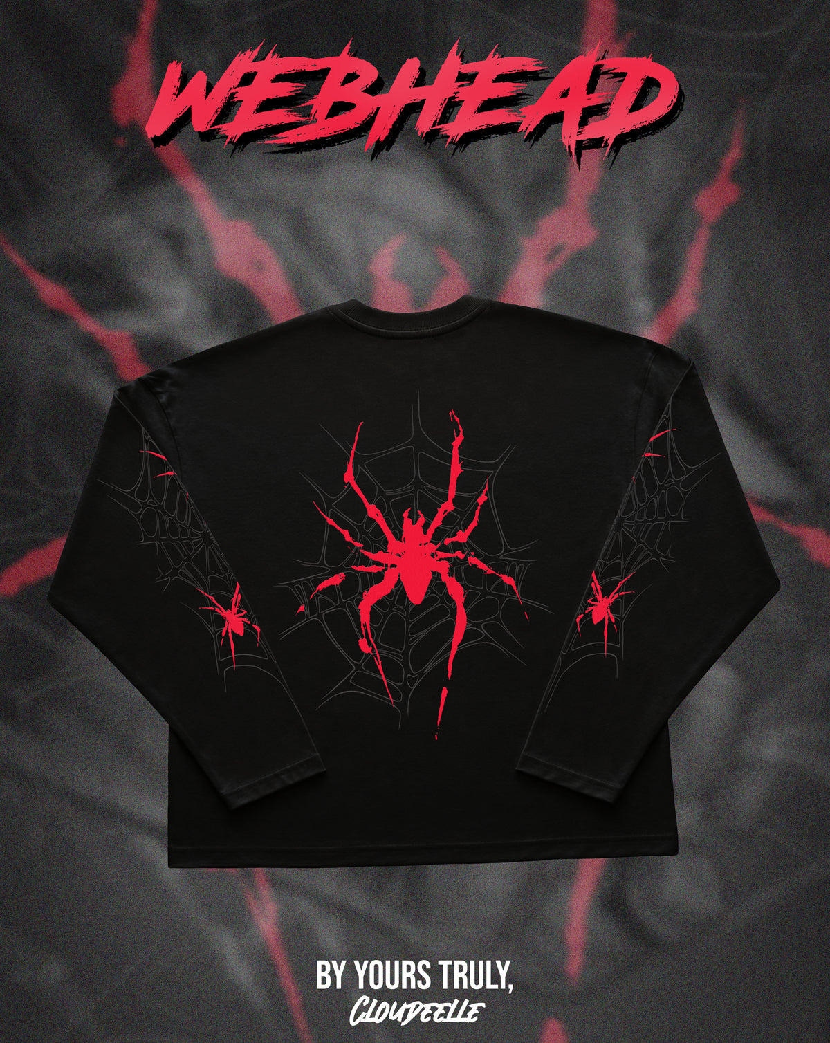 "Webhead" - Oversized Boxy LS Tee