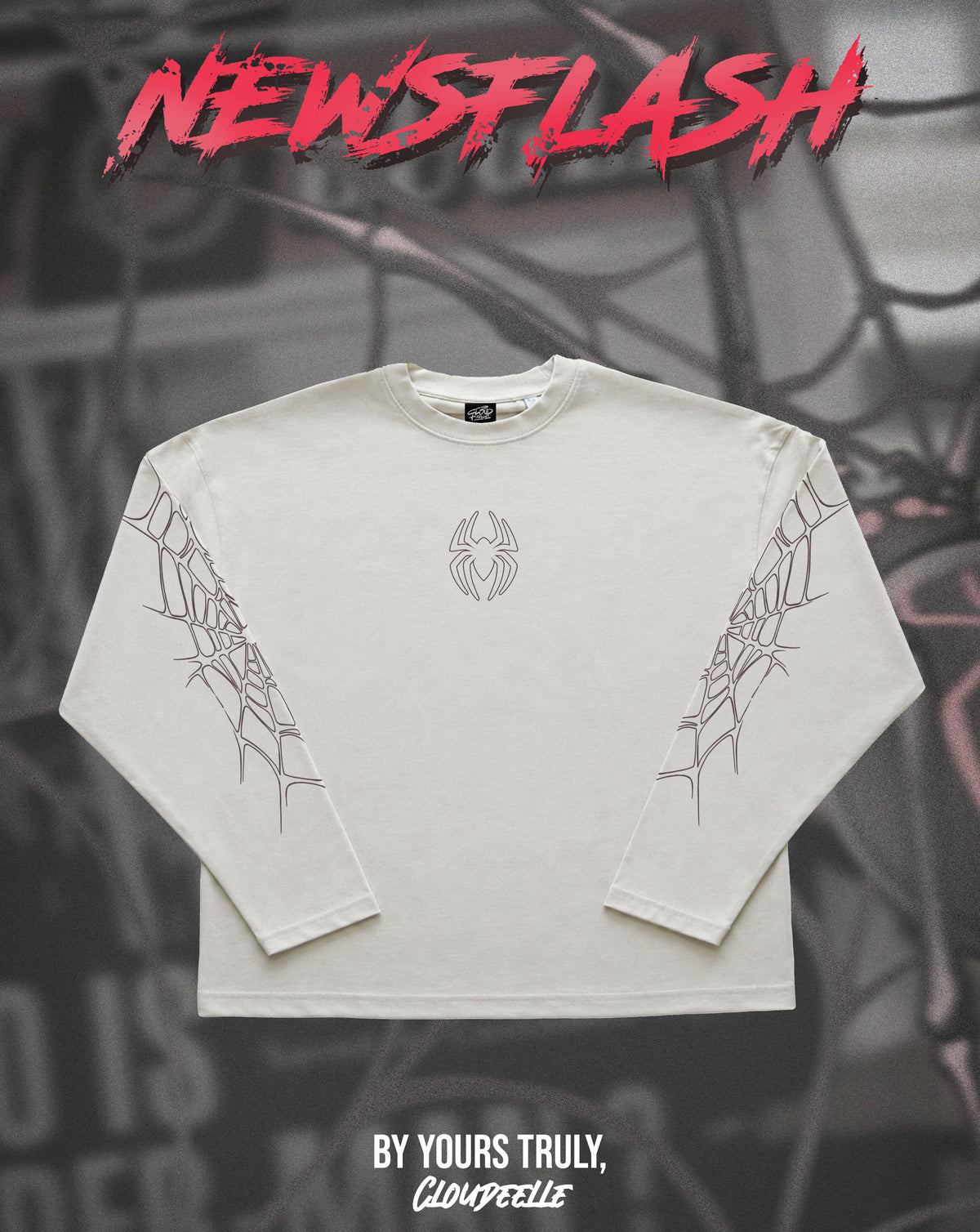 "Newsflash" - Oversized Boxy LS Tee