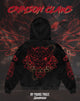 "Crimson Claws" - Oversized ZIP-UP Hoodie