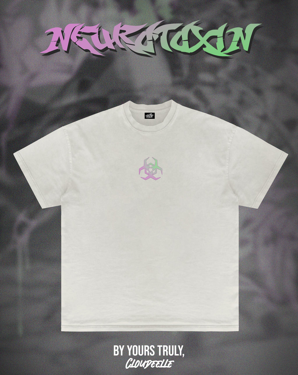 "Neurotoxin" - Oversized Tee (Vintage White Version)