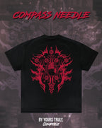 "Compass Needle" - Oversized Tee (Red Version)
