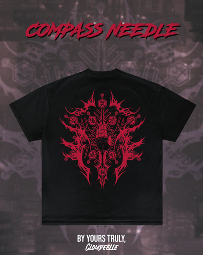 "Compass Needle" - Oversized Tee (Red Version)