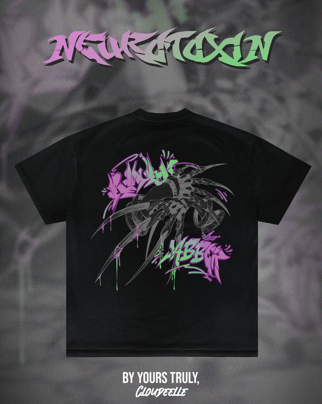 "Neurotoxin" - Oversized Tee (Black Version)