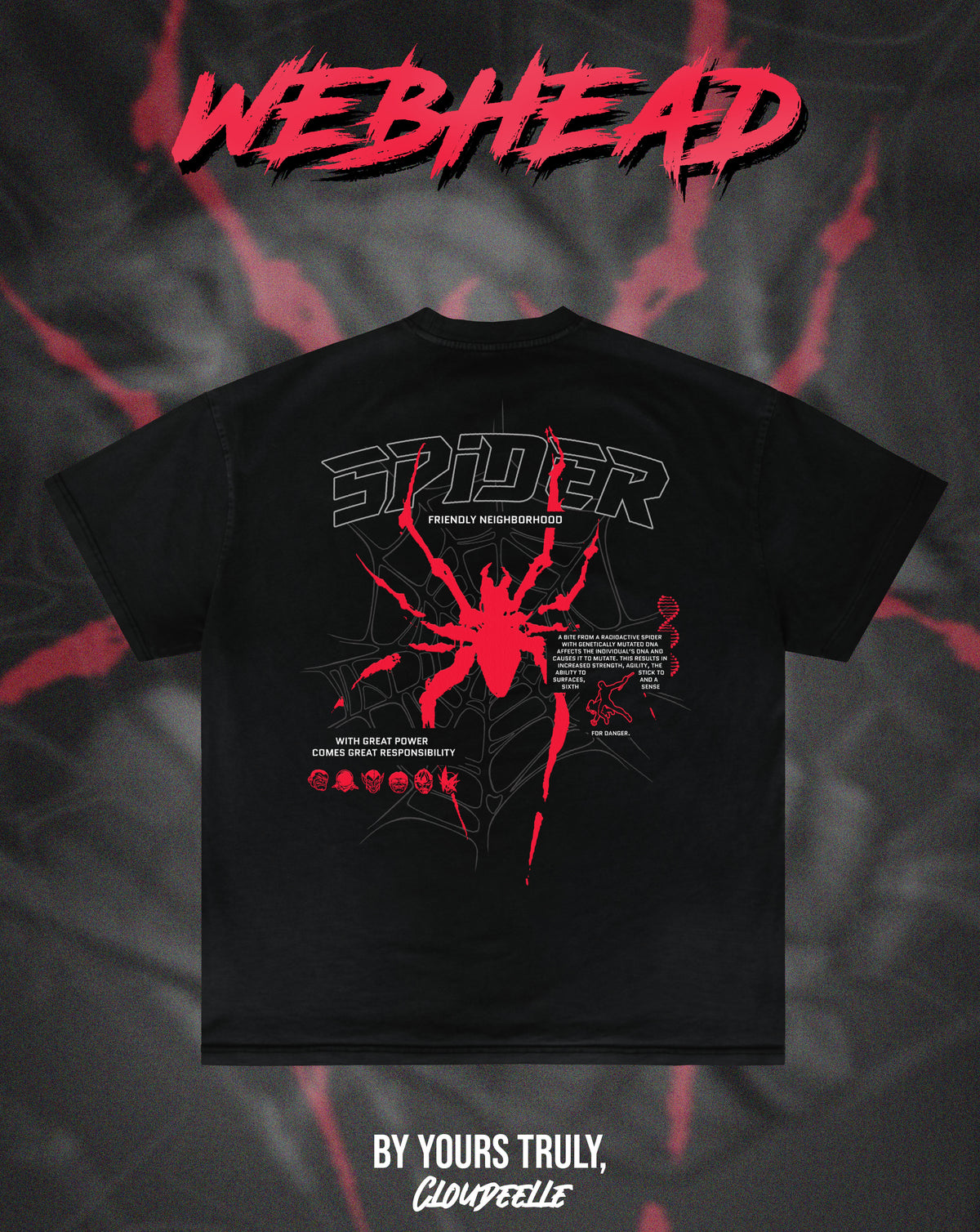 "Webhead" - Oversized Tee