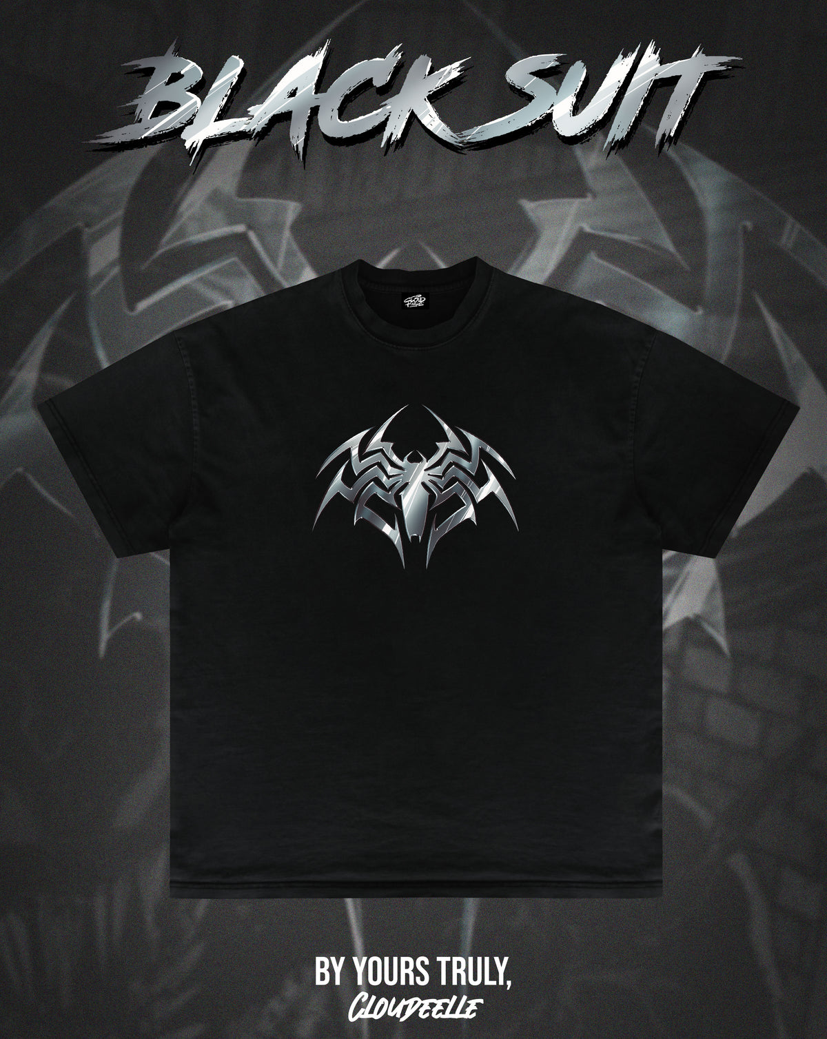 "Black Suit" - Oversized Tee