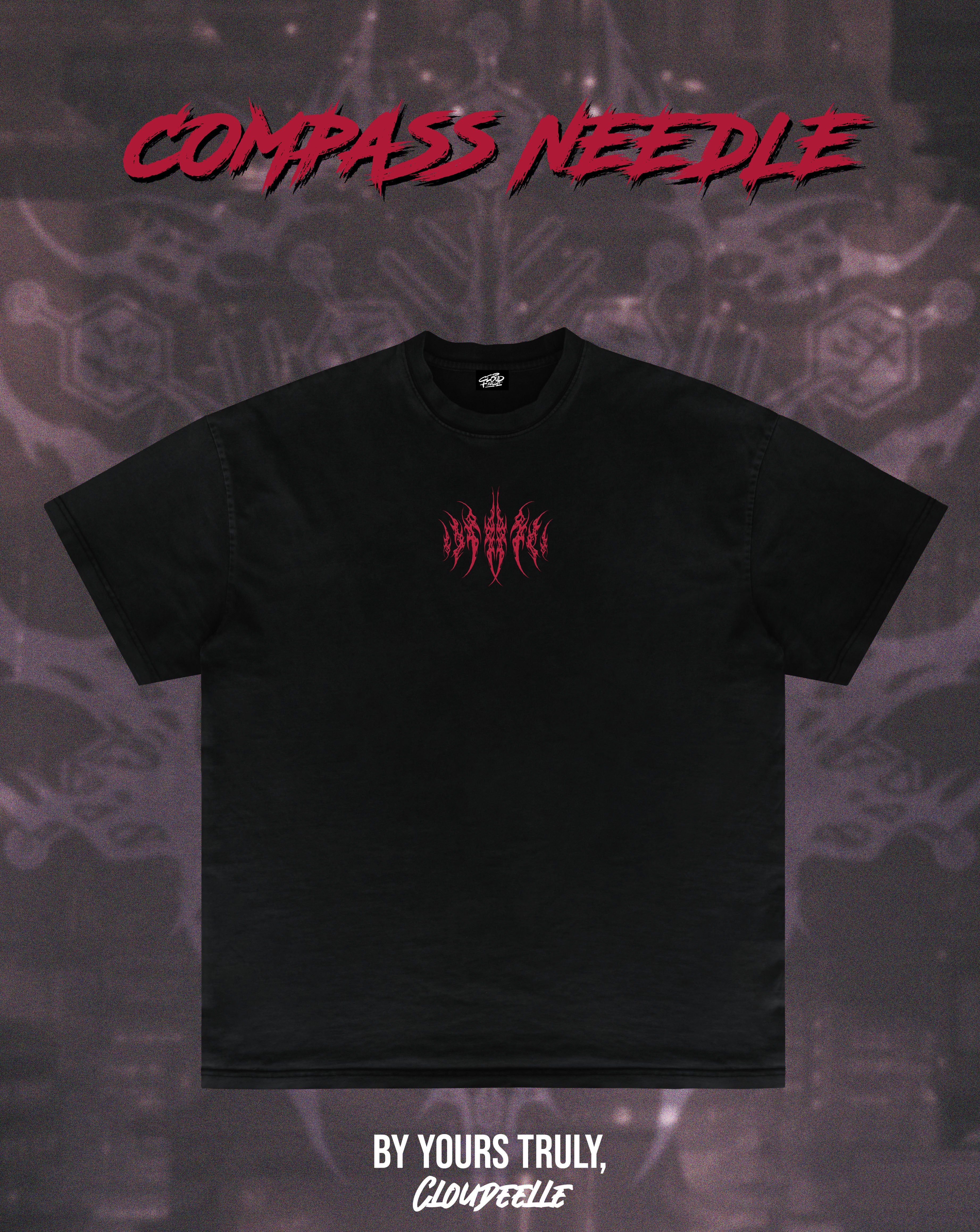"Compass Needle" - Oversized Tee (Red Version)