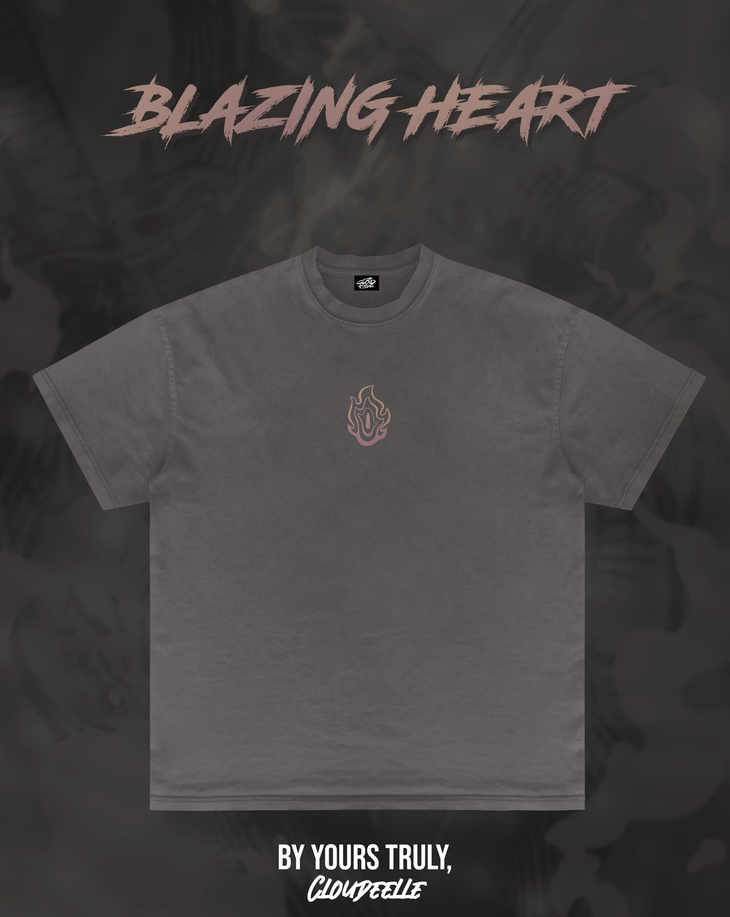 "Blazing Heart" - Oversized Tee
