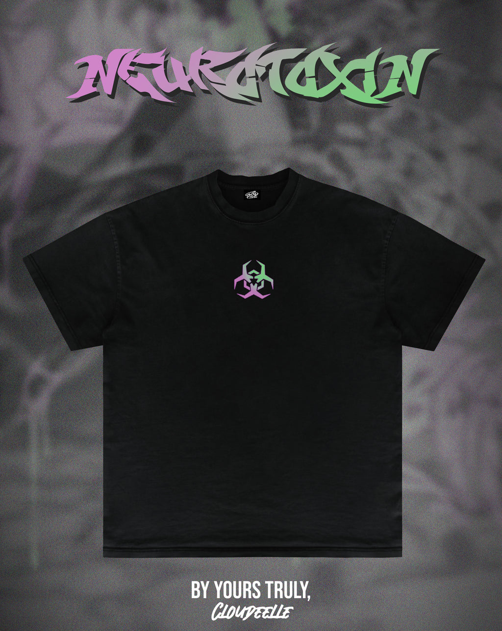 "Neurotoxin" - Oversized Tee (Black Version)