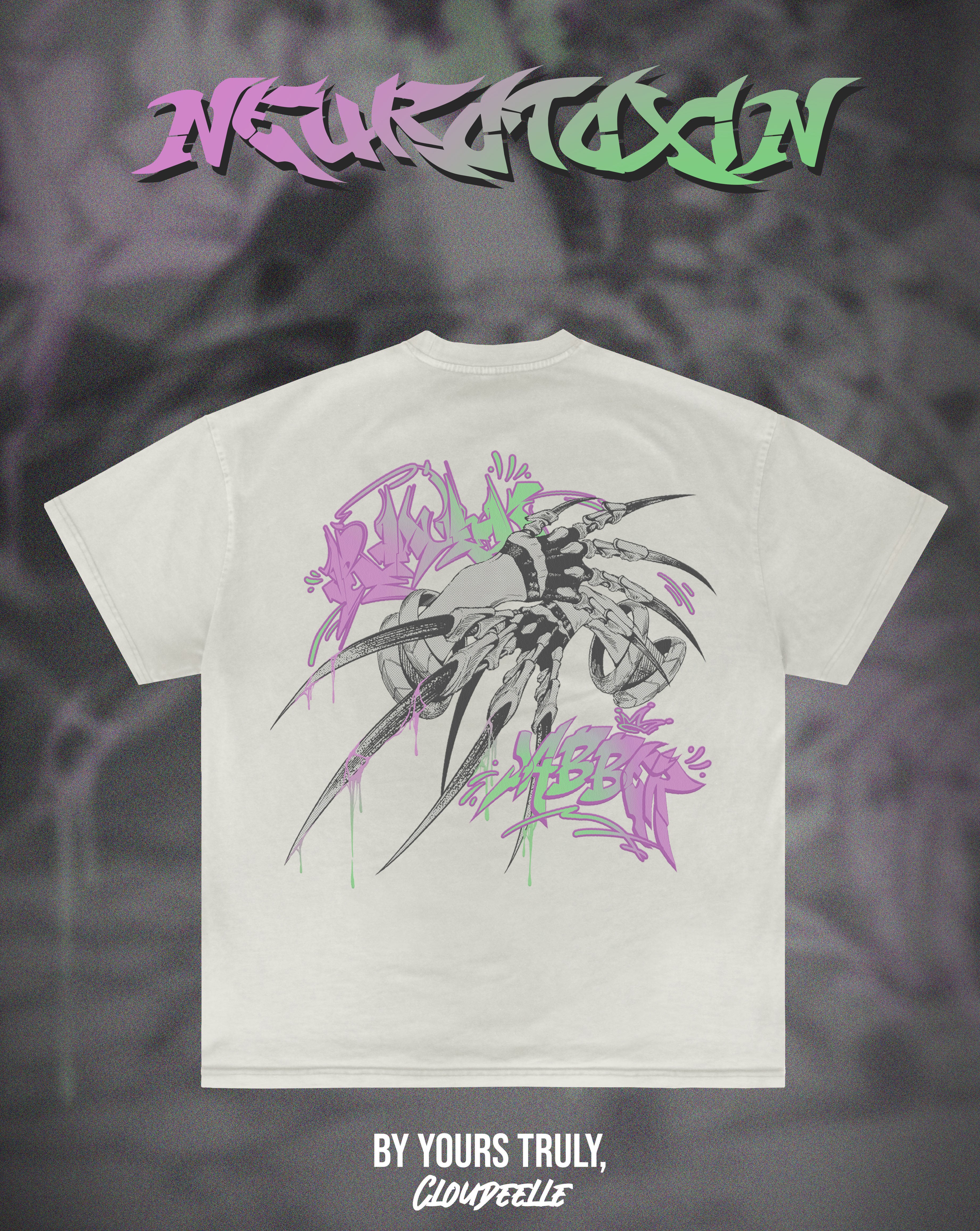 "Neurotoxin" - Oversized Tee (Vintage White Version)