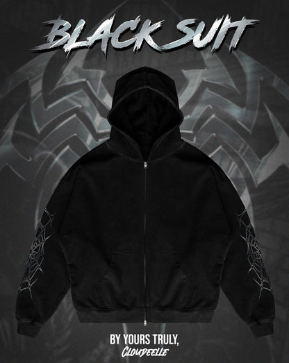 "Black Suit" - Oversized ZIP-UP Hoodie