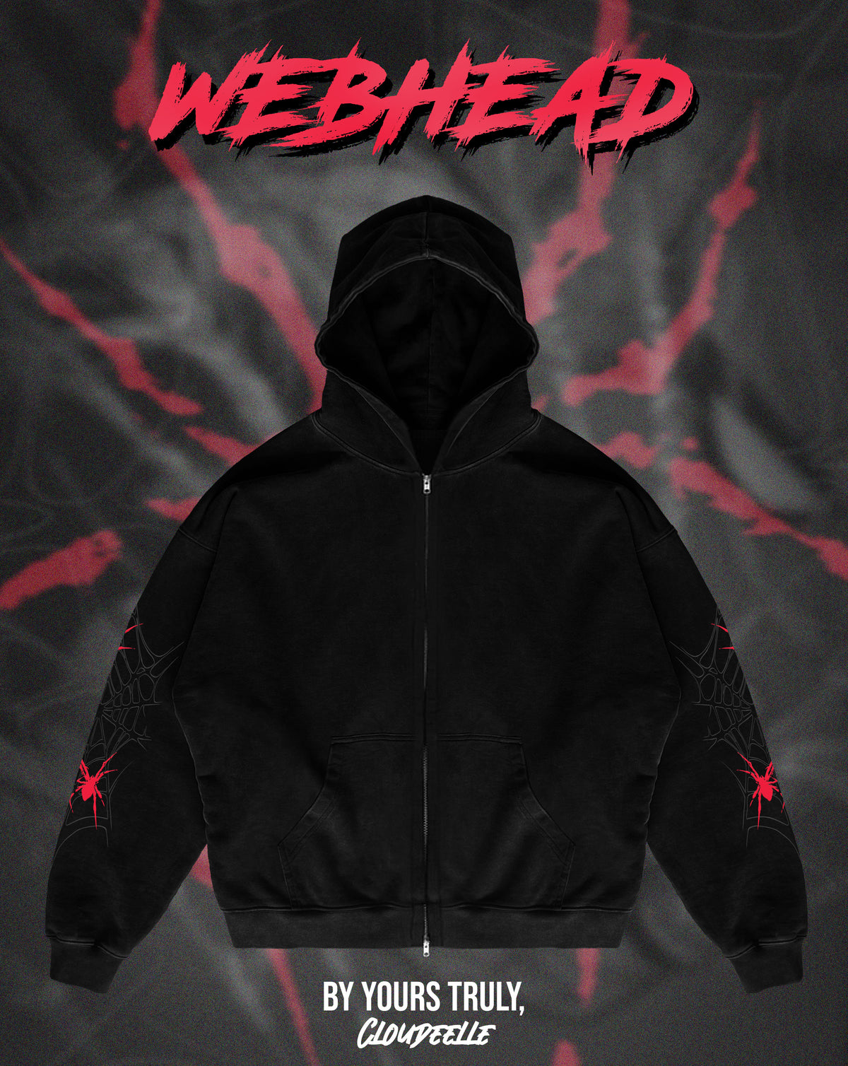 "Webhead" - Oversized ZIP-UP Hoodie