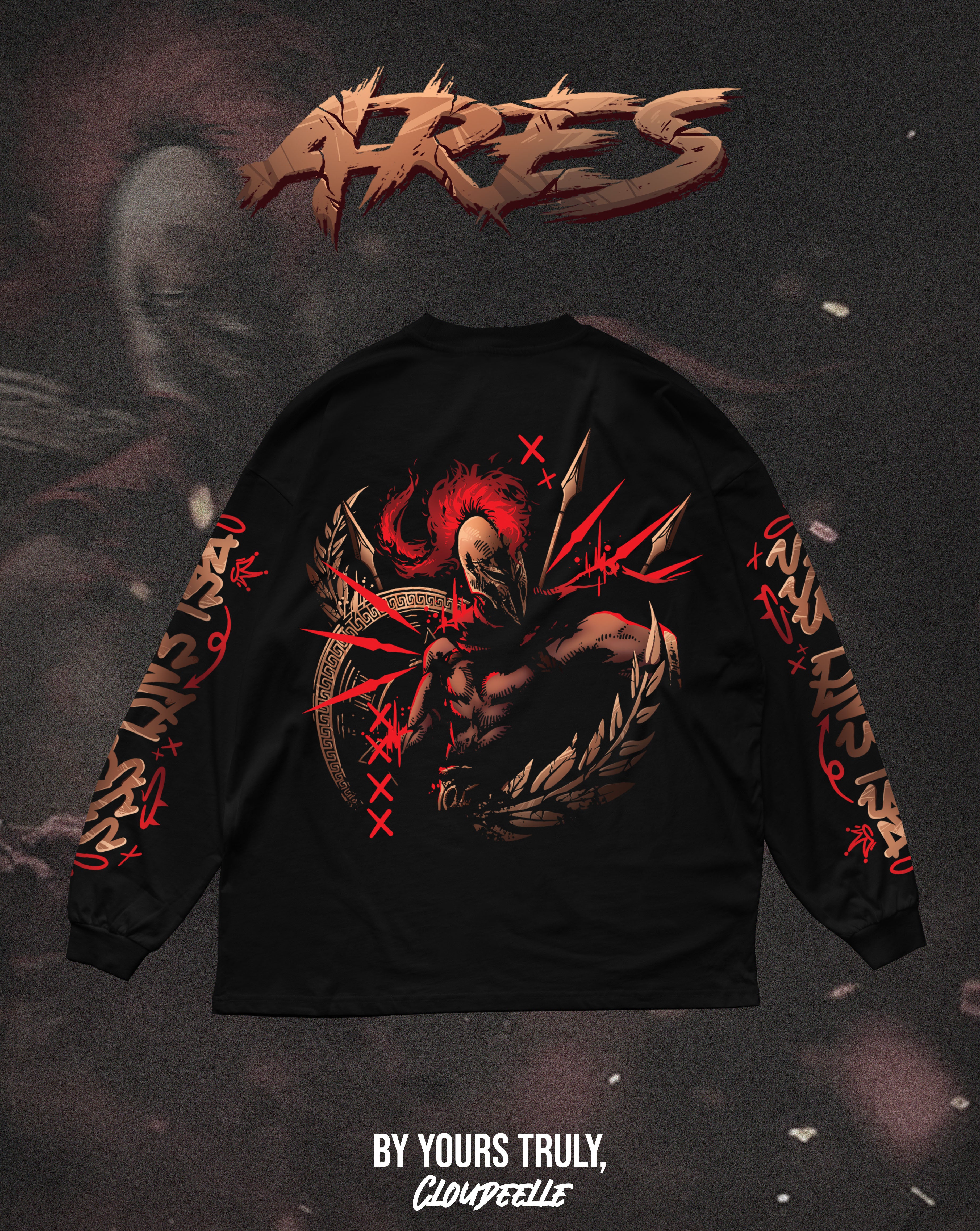 "Ares" - Oversized Longsleeve Tee