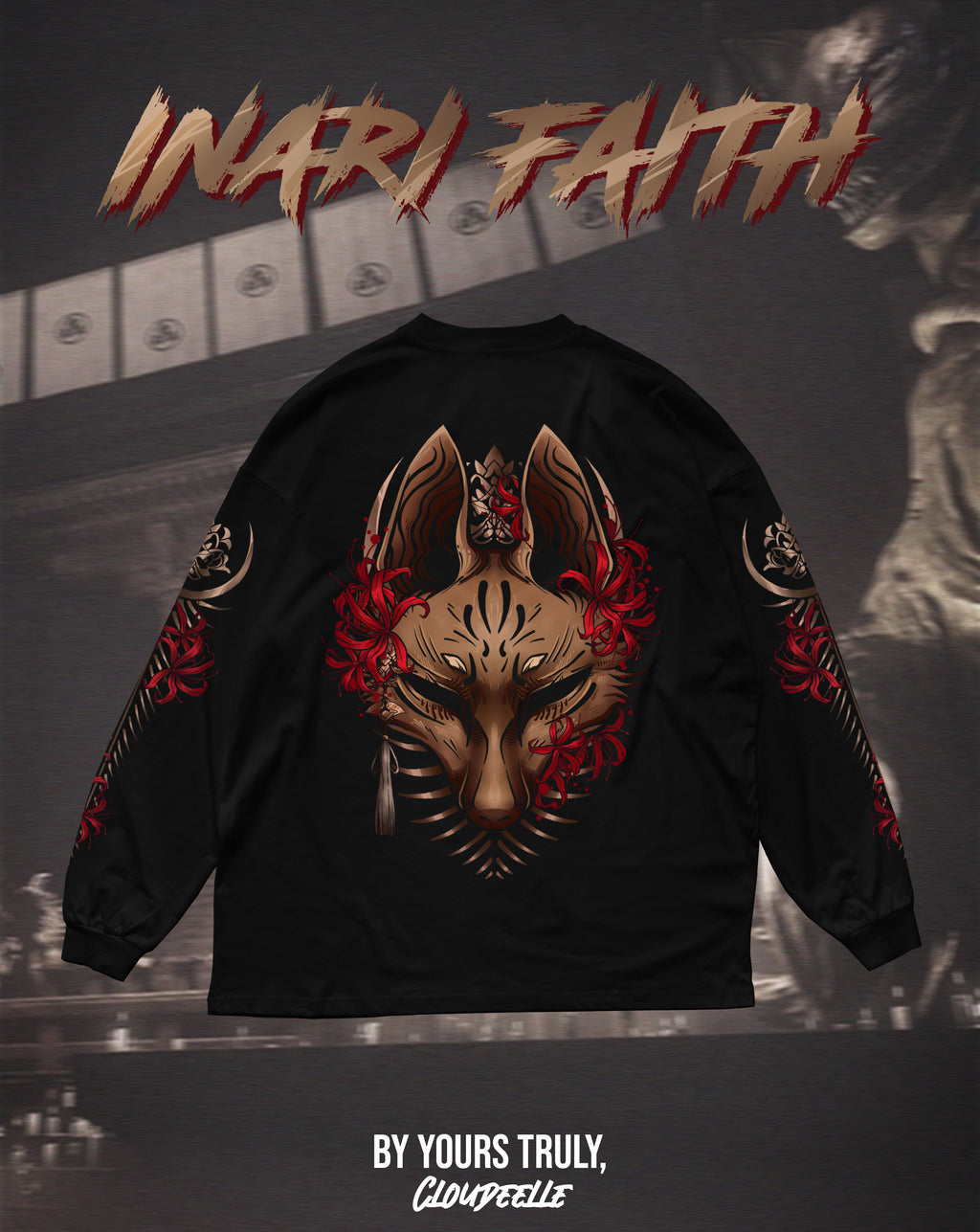 "Inari Faith" - Oversized Longsleeve Tee
